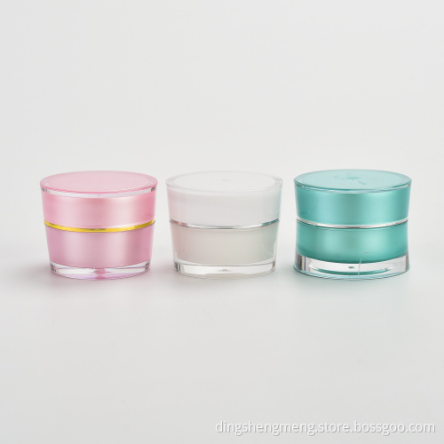 Luxury skincare body cream container packaging round 50ml cosmetic jar